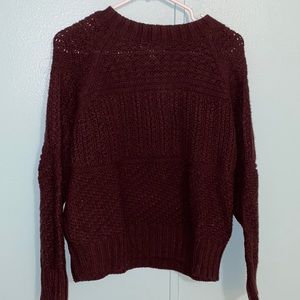 Red knitted sweater